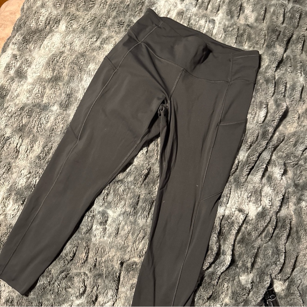 Lululemon fast and free leggings size 12  Grey